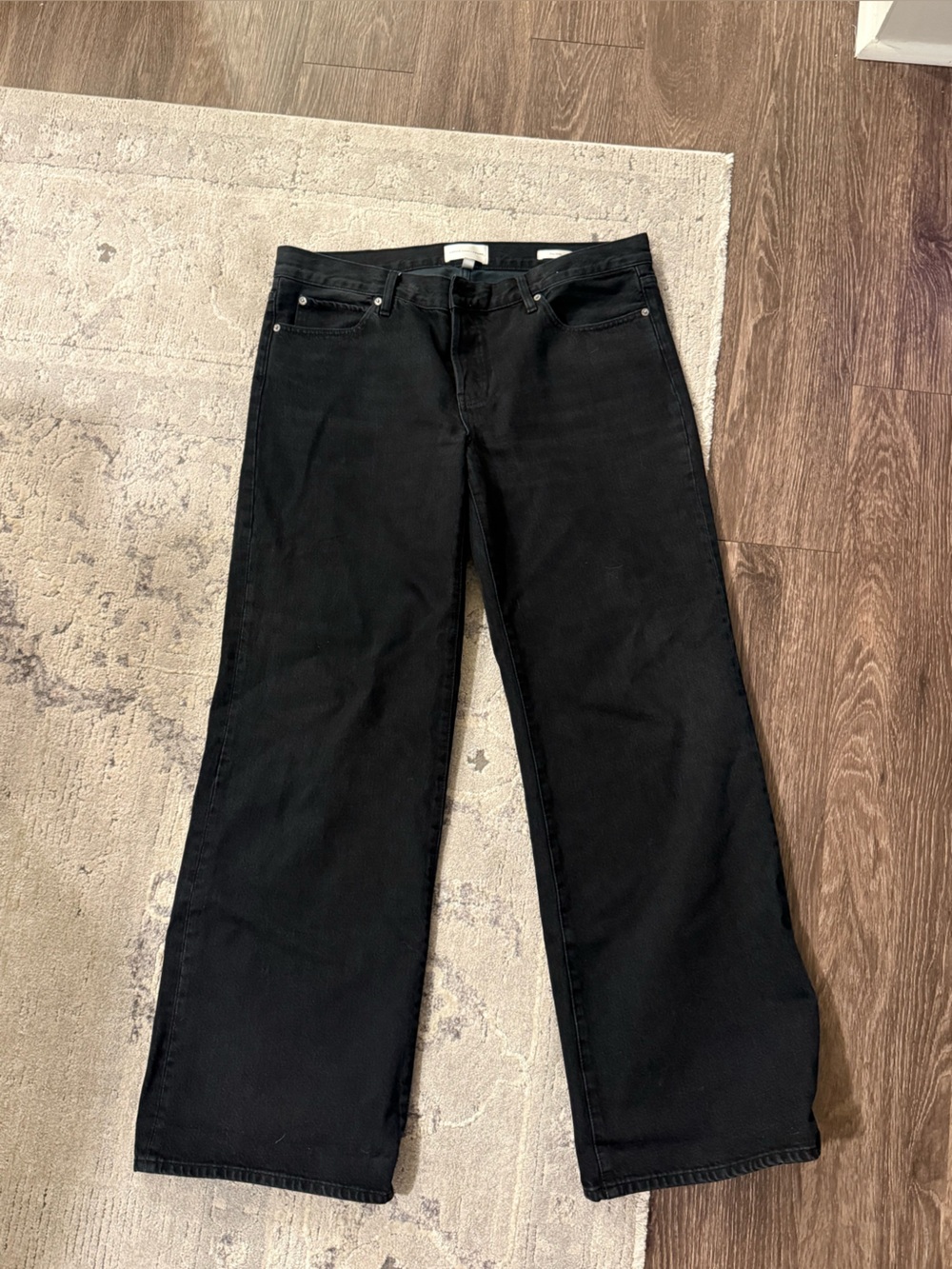 Frame Denim Black Straight-Leg Jeans for Women
